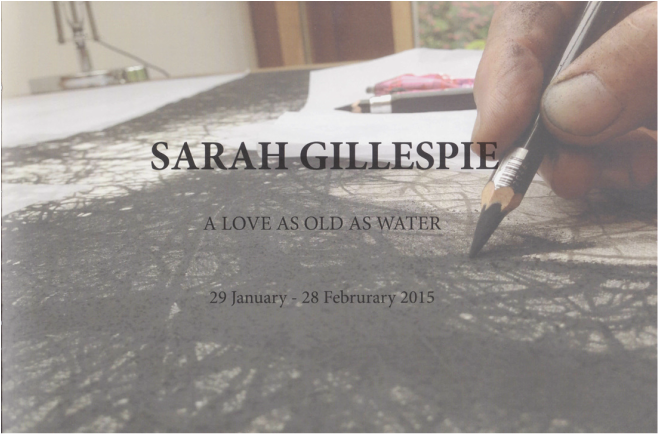 Sarah Gillespie drawing in charcoal 