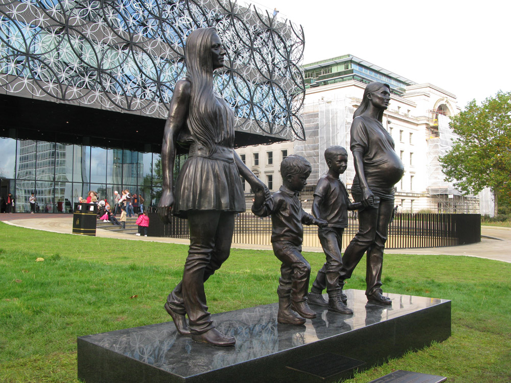 'A real Birmingham family' sculpture by Gillian Wearing.