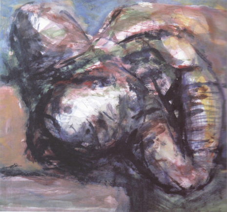 'Bereavement series, 2002'. Ra'ed Issa. Acrylic on paper