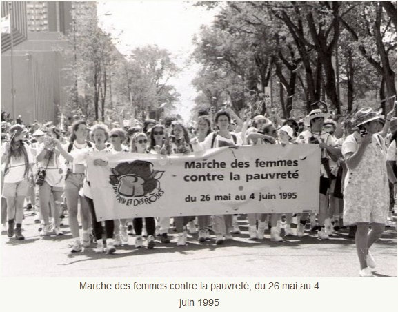 Image from Quebec women's march against poverty, 1995