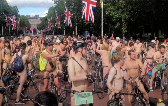 Naked Bike Ride, London, 2019